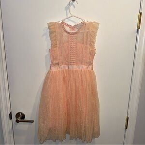 Trish Scully Pink Lace Child Dress Size 5 Toddler